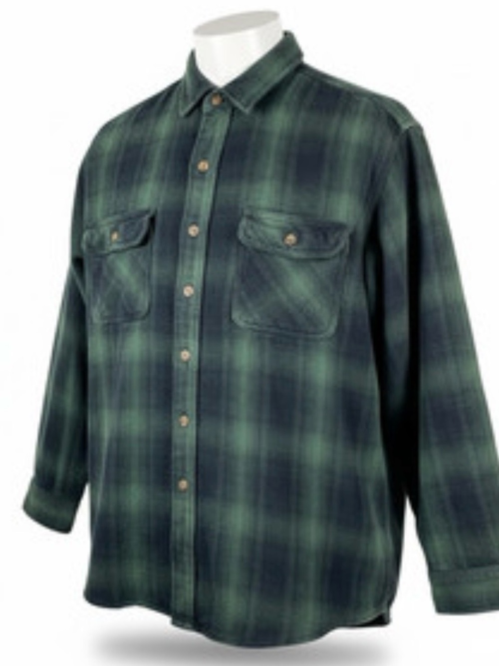 Field & Stream Green and Black Plaid Button-Down Shirt 🎆